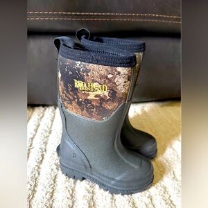 RedHead Kids Rain Boots - Black and Brown camouflage